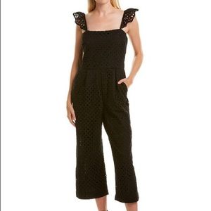 J. Crew Black Eyelet Jumpsuit